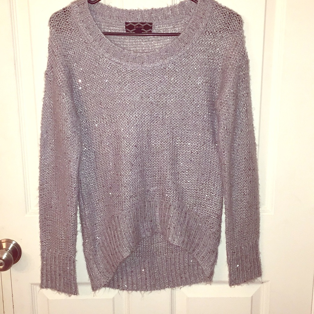 Gray Sparkle Top M